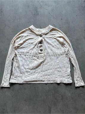 We The Free - In The Mix Henley Tee - Cream Size M